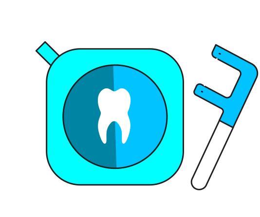 Dental floss vector